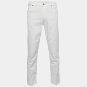 Brunello Cucinelli White Denim Traditional Fit Jeans L Waist 34"