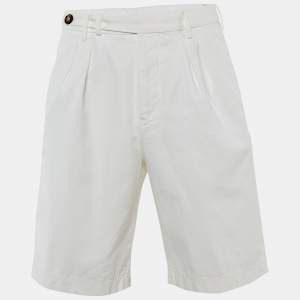 Brunello Cucinelli White Cotton Shorts M