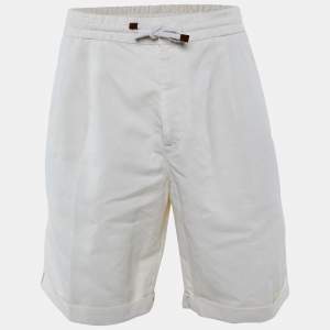 Brunello Cucinelli Off-White Cotton Bermuda Shorts XXXL
