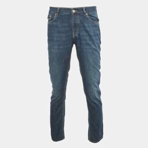 Brunello Cucinelli Blue Faded Denim Traditional Fit Jeans M Waist 31"