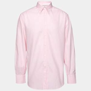 Brunello Cucinelli Pink Cotton Long Sleeve Shirt XXL