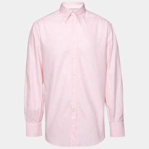 Brunello Cucinelli Pink Cotton Long Sleeve Shirt XXL