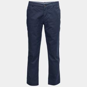 Brunello Cucinelli Navy Blue Cotton Pants XXXL