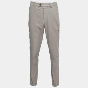 Brunello Cucinelli Grey Taupe Cotton Trousers L