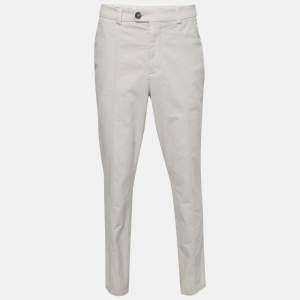 Brunello Cucinelli Light Beige Cotton Leisure Fit Pants XL