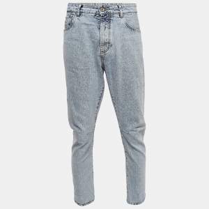 Brunello Cucinelli Blue Washed Denim Leisure Fit Jeans L Waist 34''