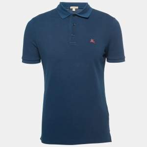 Burberry Brit Navy Blue Cotton Pique Polo T-Shirt M