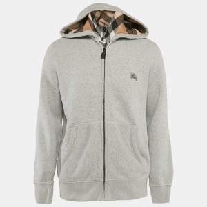 Burberry Brit Grey Cotton Zip-Up Hoodie XL