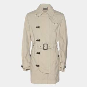 Burberry Britt Beige Polyamide Blend Belted Trench Coat M