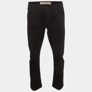 مملوكة مسبقًا Burberry Brit Black Denim Straight Fit Jeans L/Waist 36"