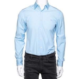 Burberry Brit Blue Cotton Long Sleeve Button Front Shirt S