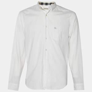 Burberry Brit White Cotton Button Front Shirt XL