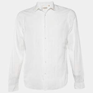Burberry Brit White Patterned Cotton Button Front Shirt M