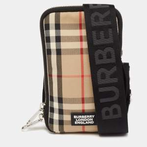 Burberry Beige Vintage Check Canvas Phone Case