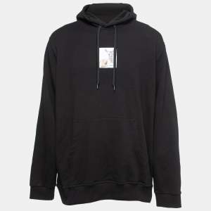 Burberry London Black Bambi Print Cotton Hooded Sweatshirt XXL