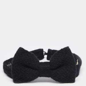 Burberry London Black Cashmere Bow Tie 
