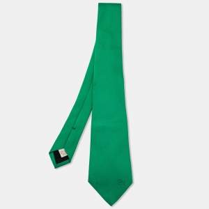 Burberry London Green Silk Tie
