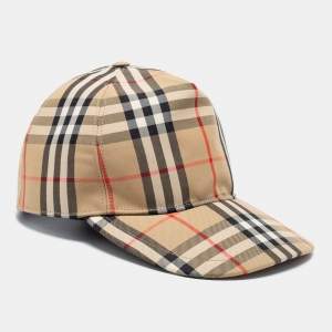 Burberry London Beige Vintage Check Baseball Cap M