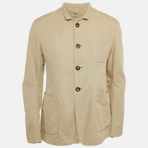 Burberry London Beige Cotton Single Breasted Jacket M