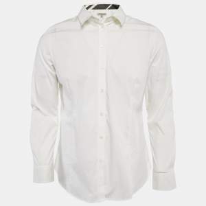 Burberry London White Cotton Button Front Shirt S