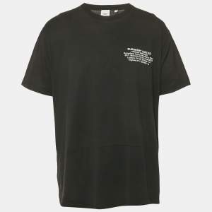 Burberry London Black Abel Coordinates Logo Printed Cotton T-Shirt L 