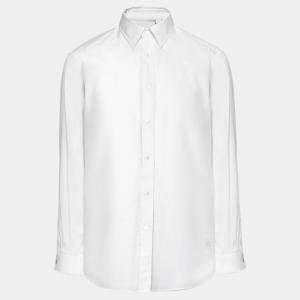Burberry London White Cotton Oxford Classic Button Front Shirt L