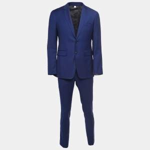 Burberry London Navy Blue Wool Suit M