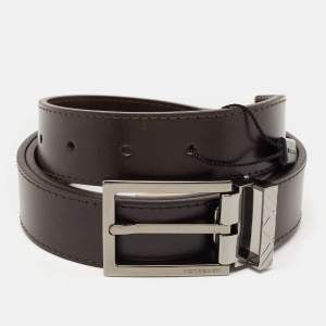 Burberry Brown Leather Buckle Belt 100 CM