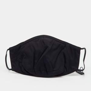 Pre Owned Burberry Black Cotton Face Mask M/L
