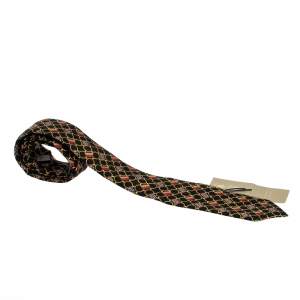 Burberry Black Archive Scarf Print Narrow Silk Tie