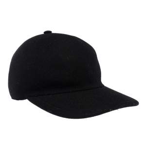Burberry Black Wool Moulded Baseball Cap S