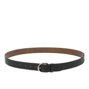 مملوكة مسبقًا Burberry Black Leather Alex Buckle Belt 100CM