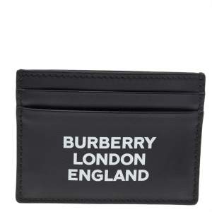 Burberry Black Leather Card Holder 