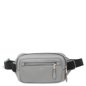 Burberry Grey Leather and Nylon West Belt Bag