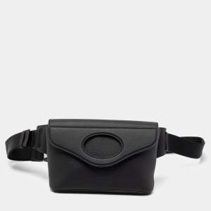 Burberry Black Leather Pocket  Belt Bag