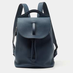 Burberry Ash Blue Leather Pocket Backpack