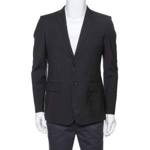 Pre Owned Burberry London Black Wool Blazer M