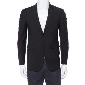 Pre Owned Burberry Black Wool Millbank Tailored Jacket S 