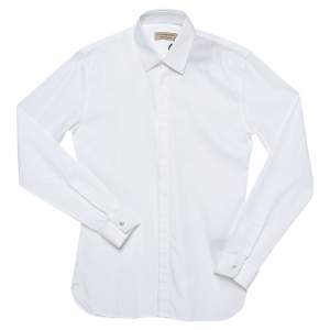 Burberry White Cotton Selden Long Sleeve Button Front Shirt XS