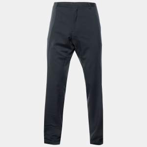 Burberry Black Wool Milbanl Trousers XXXL