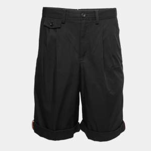 Burberry Black Cotton Bermuda Shorts XL