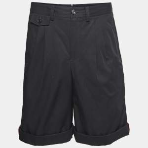 Burberry Black Cotton Stripe Detail Dan Shorts M