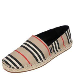 Burberry Multicolor Check Canvas Espadrilles Size EU 45