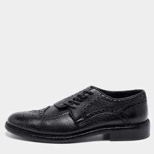 Burberry Black Brogue Leather Rayford Derby Size 43
