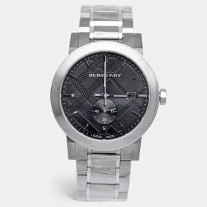 Burberry Black Stainless Steel The City BU9901 Men's Wristwatch 42 mm 