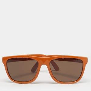 Pre Owned Burberry Orange/Brown B 4106 Folding Square Sunglasses