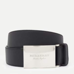 Burberry Black Leather Waist Belt 110 CM