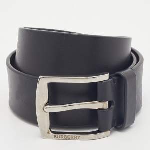 Burberry Black Leather Buckle Belt 90CM