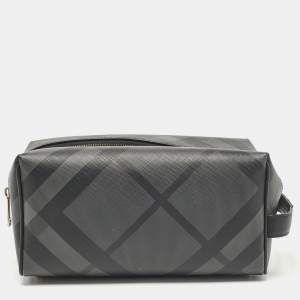 Burberry Smoke Nova Check PVC Travel Pouch