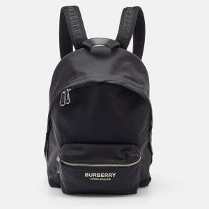 Burberry Black Nylon and Leather Backpack